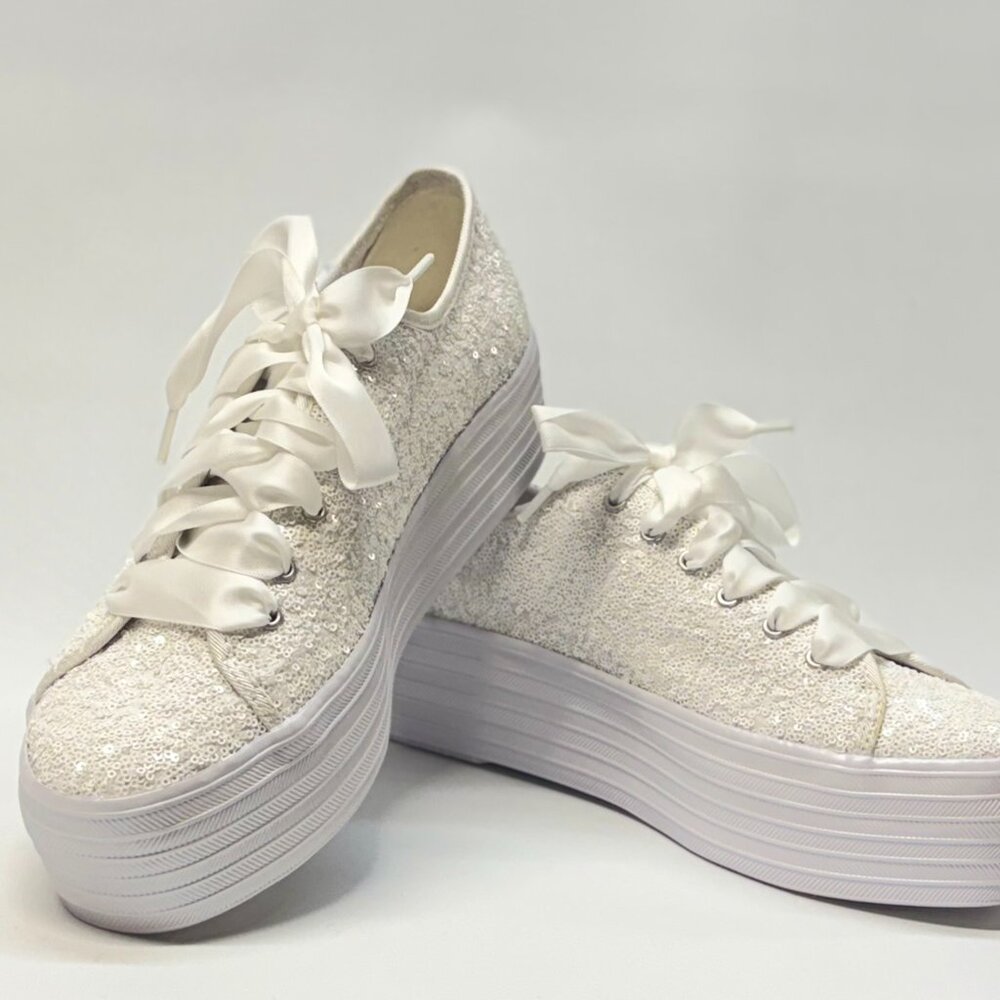 Keds Triple up Sequins Celebrations Lace up Platform Sneaker